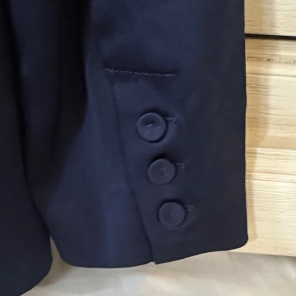 Favorite Daughter The Satin Blazer Navy Venetian Blue Women’s Medium - Picture 6 of 11